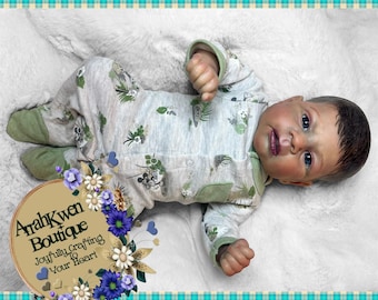 Reborn OAK Boy Olive Skin Tone with Handpainted Hair