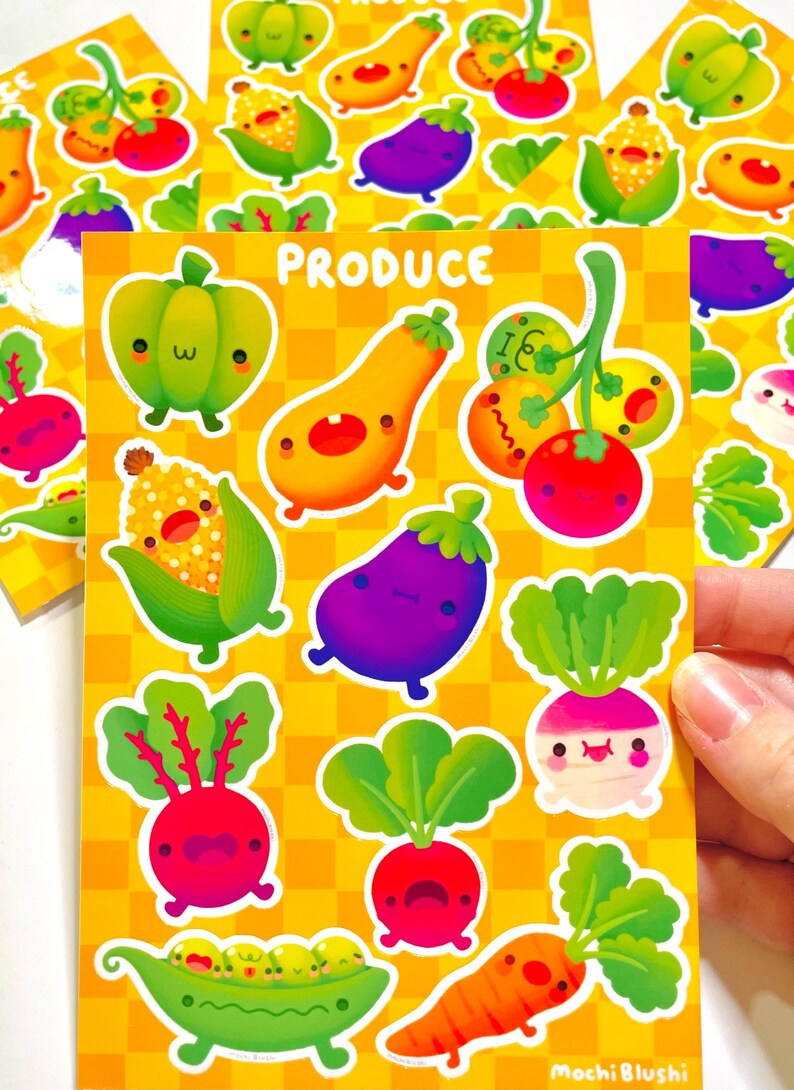 Produce Sticker Labels Produce Veggie Sticker Set! - Etsy