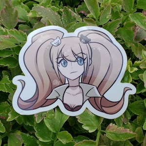 danganronpa enoshima junko 3 pouces autocollant vinyle brillant