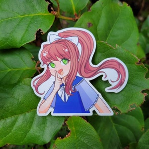 doki doki literature club monika 3 inch matte vinyl sticker