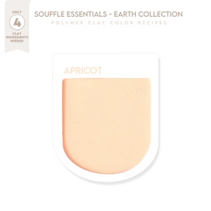 Polymer Clay Color Recipe - Apricot Color Earth Collection - Sculpey Souffle & Premo Clay Color Mixing Guide. Earth Color Clay Recipe