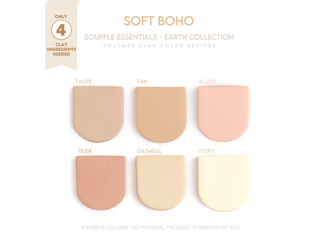 Polymer Clay Color Recipe - Soft Boho Earth Collection - Sculpey ...