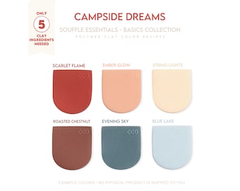 Polymer Clay Color Recipe - Campside Dreams - Sculpey Souffle & Premo Clay Color Mixing Guide. Fall Color Clay (digital download)