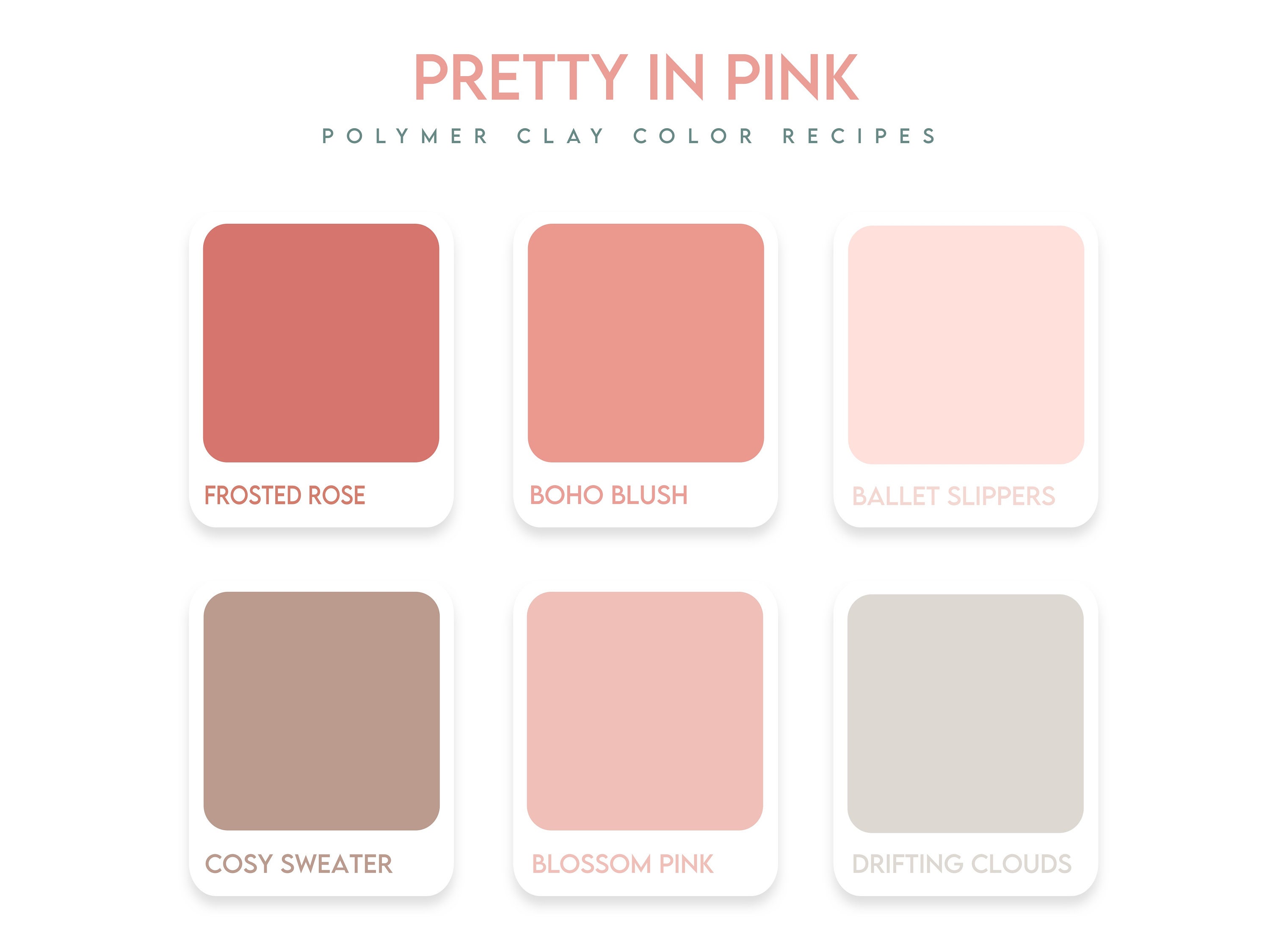 Sculpey Souffle and Premo Clay Color Mixing Guide French Vanilla and