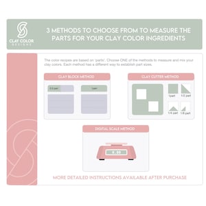 Polymer Clay Color Recipe - Everyday Essentials - Beginners Polymer Clay Color Recipe. Sculpey Souffle & Premo Clay Color Mixing Guide. image 6