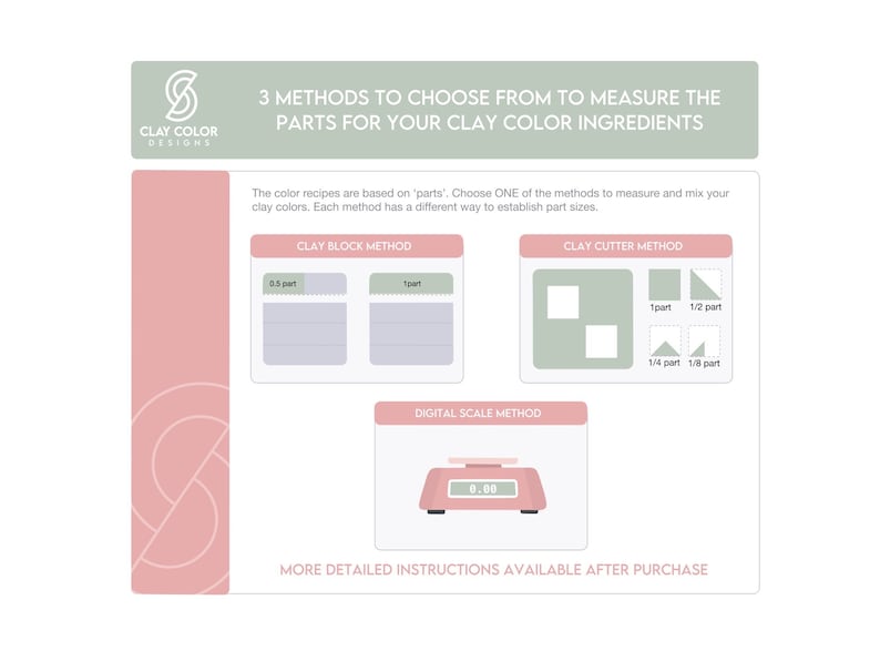 Polymer Clay Color Recipe - Everyday Essentials - Beginners Polymer Clay Color Recipe. Sculpey Souffle & Premo Clay Color Mixing Guide. image 6