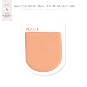 Polymer Clay Color Recipe - Peach Color Earth Collection - Sculpey Souffle & Premo Clay Color Mixing Guide. Earth Color Clay Recipe