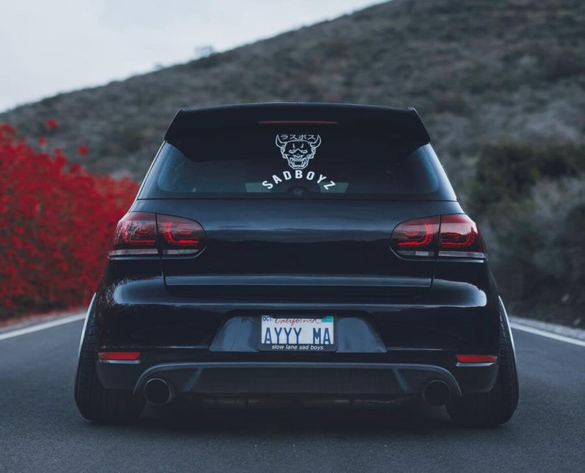 SADBOYZ arched Car Decal Rear Window Jdm Gbc ssb Oilslick Etsy