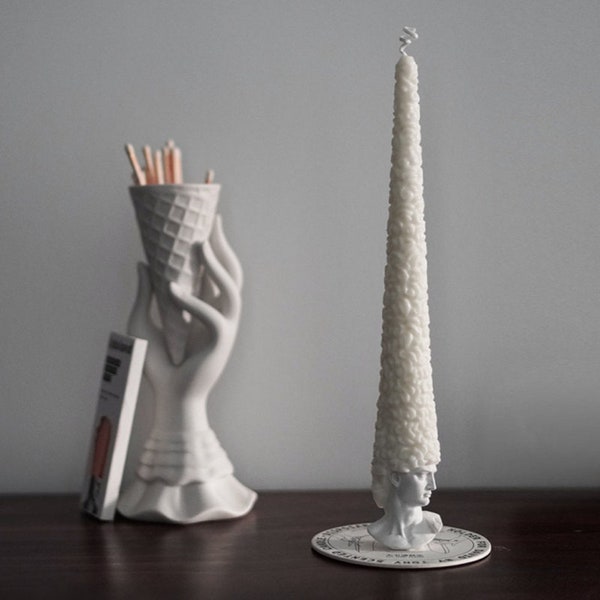 New Creative Long Hair David Body shape candle mold taper candle mold for Lovers making Unique candlelight dinner decor candles