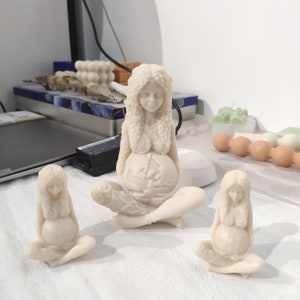 Greek Goddness Gaia Mother Earth Candle Silicone Mold Sexy Lady Pregnant Woman DIY 3D Mould for making Unique personalized handmade gift