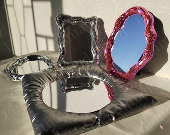 Creative pillow Framed Mirror,Aesthetic Mirror, Gift Mirror,Aesthetic Design Wall Mirror,Home Decor Mirror