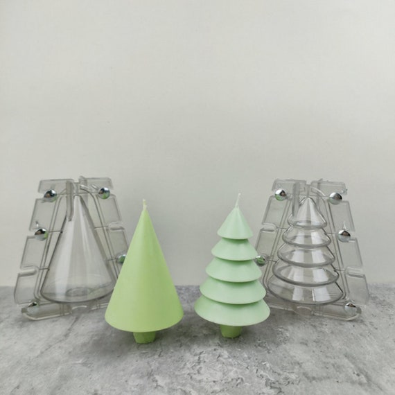 Pillar Christmas Tree Candle Molds Taper Silicone Mold Dinner Wax Silicone  Candle Mould Christmas Home Decor 