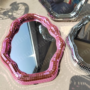 Disco Mirror Wavy,Wall Decor Mirror,Handmade Gift for her