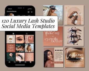Designer Lash Artist Social Media Posts | Eyelash Extensions | Lash Tech Instagram Templates | Esthetician Story Posts | Instagram Templates