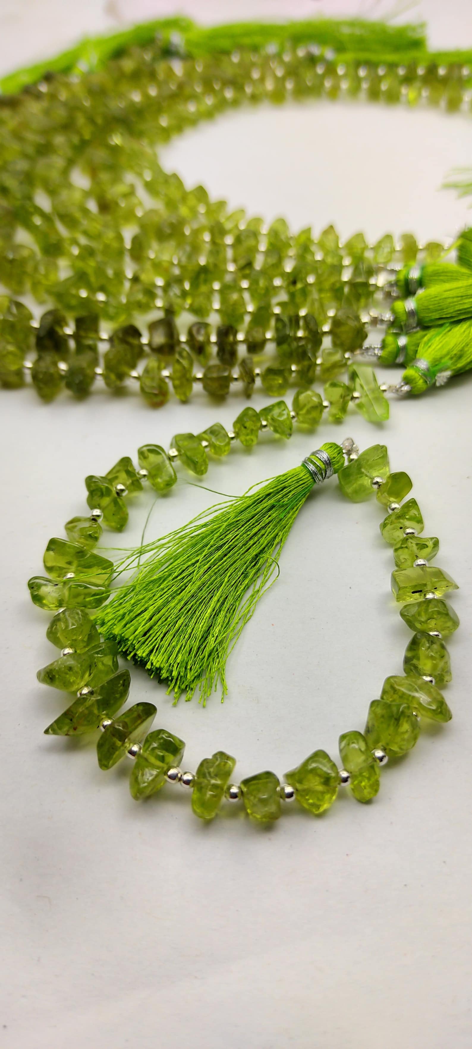 Gorgeous Peridot Beads Natural Peridot Rough Beads size | Etsy