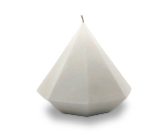 handmade large diamond candle, beeswax and soy, contemporary decor gift