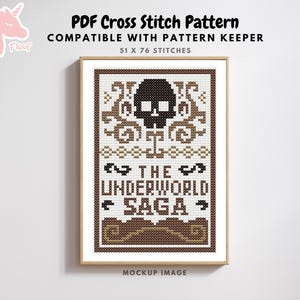 Epic the Musical kruissteekpatroon, The Underworld Saga kruissteek, huisdecoratie, direct downloaden, Epic Musical