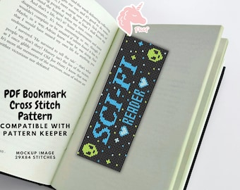 Sci-Fi Reader Bookmark, Cross Stitch Pattern, Booktok, Sci-Fi Embroidery Pattern, Cross Stitch Bookmark, Beginner Cross Stitch Project