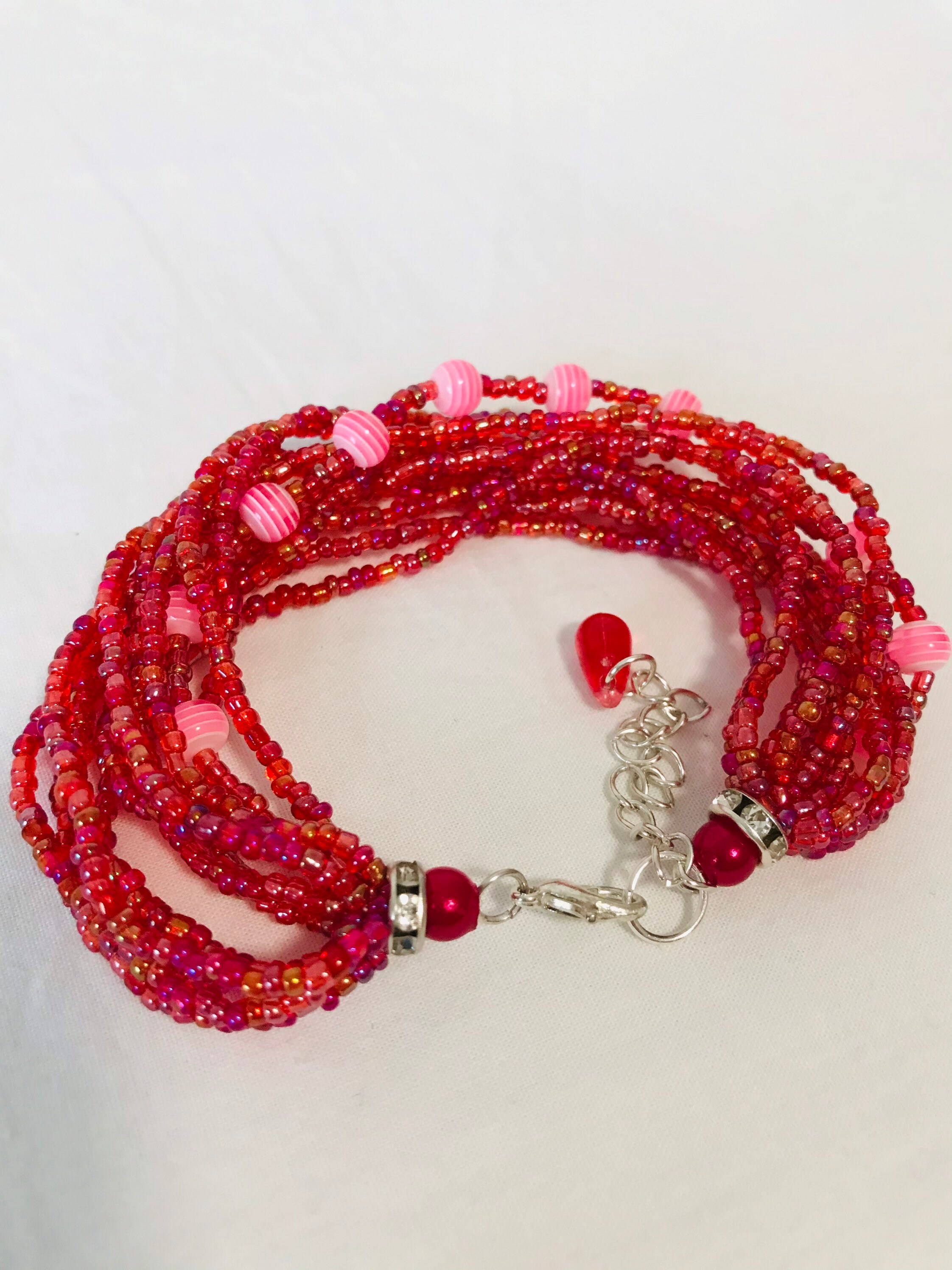 Berry designer handmade beaded arm bracelet for women Etsy