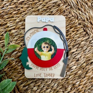 Imán para nevera con foto, regalo para el Día del Padre, regalo para el abuelo, pesca, imán para niños, Día de la Madre, imán personalizado.