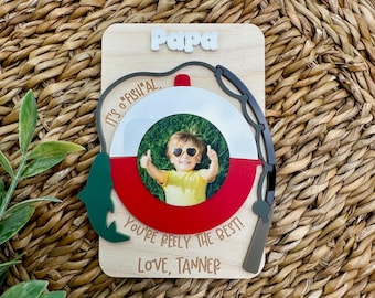 Aimant photo pour réfrigérateur, cadeau aimant photo, cadeau fête des pères, cadeau pour grand-père, pêche, aimant photo enfant, fête des mères, aimant personnalisé