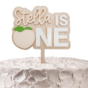 One Cake Topper, One Sweet Peach, First Birthday, Peach, Birthday Cake Topper, Personalized Cake Topper, First Birthday Party