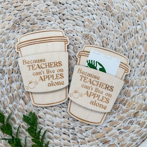 Cadeau enseignant, Porte-carte cadeau enseignant, Porte-carte cadeau, Tasse à café