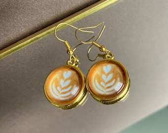 Orecchini pendenti Espresso Rosetta Latte Art