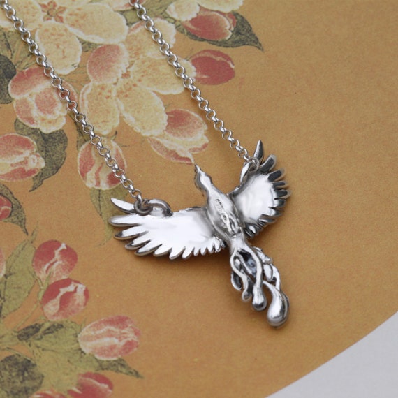 Personalised Sterling Silver Phoenix Necklace - Etsy
