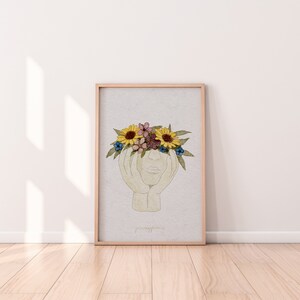 Art Print "Flower Head" | Digital Illustration | Wall Art