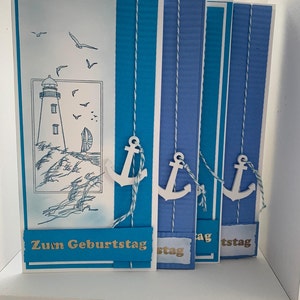 Maritime Geburtstagskarten mit Anker