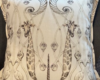 Designer Angel Strawbridge Chateau Les Animaux Enveloppe Housse De Coussin à Dos 17 pouces carré