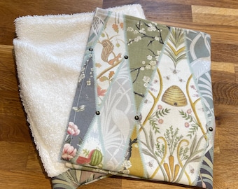 Ensemble, torchon en coton et torchon pour four, papier peint Angel Strawbridge, Escape to the Chateau