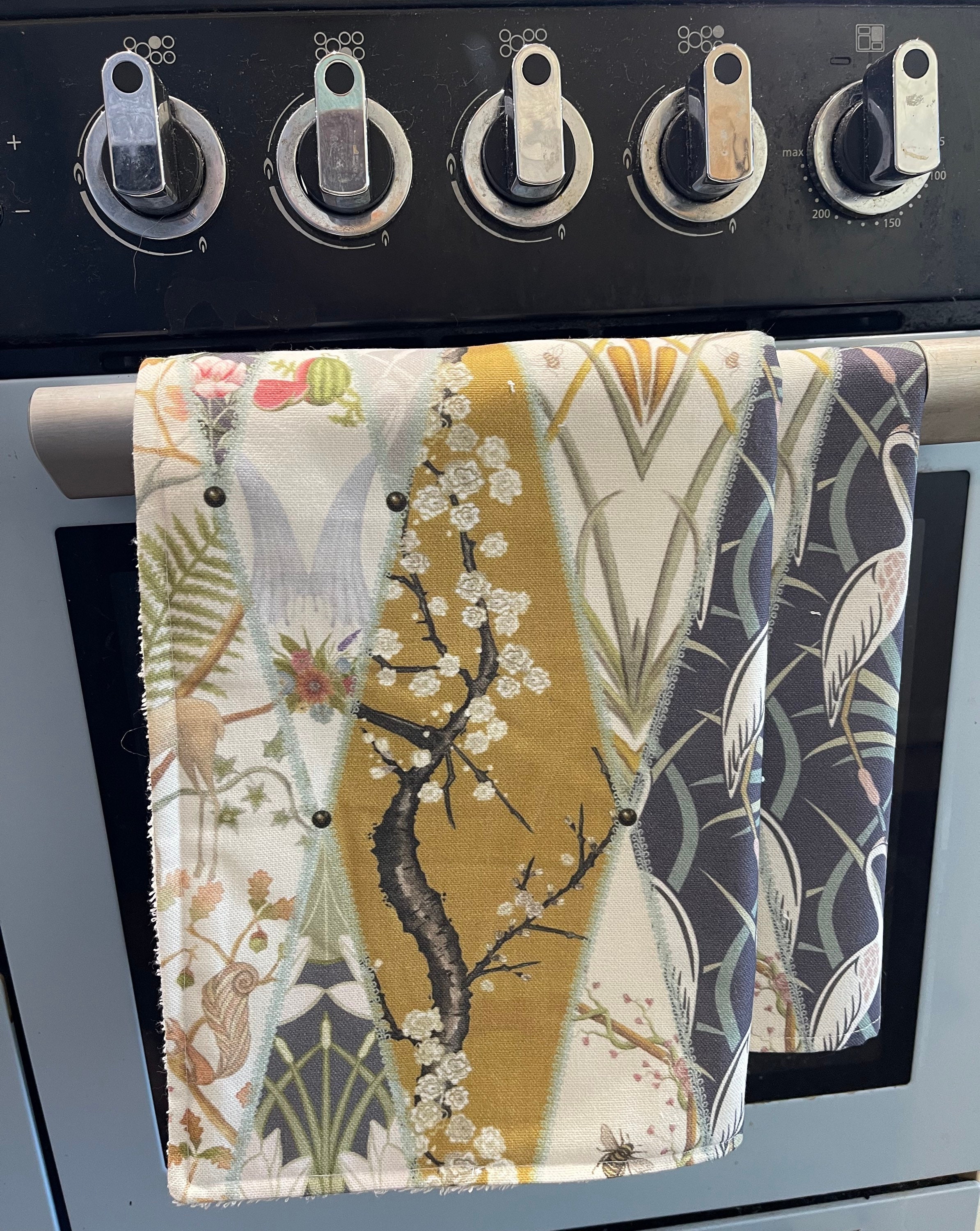 Angel Strawbridge Escape to the Chateau Wallpaper Cotton Tea Towel