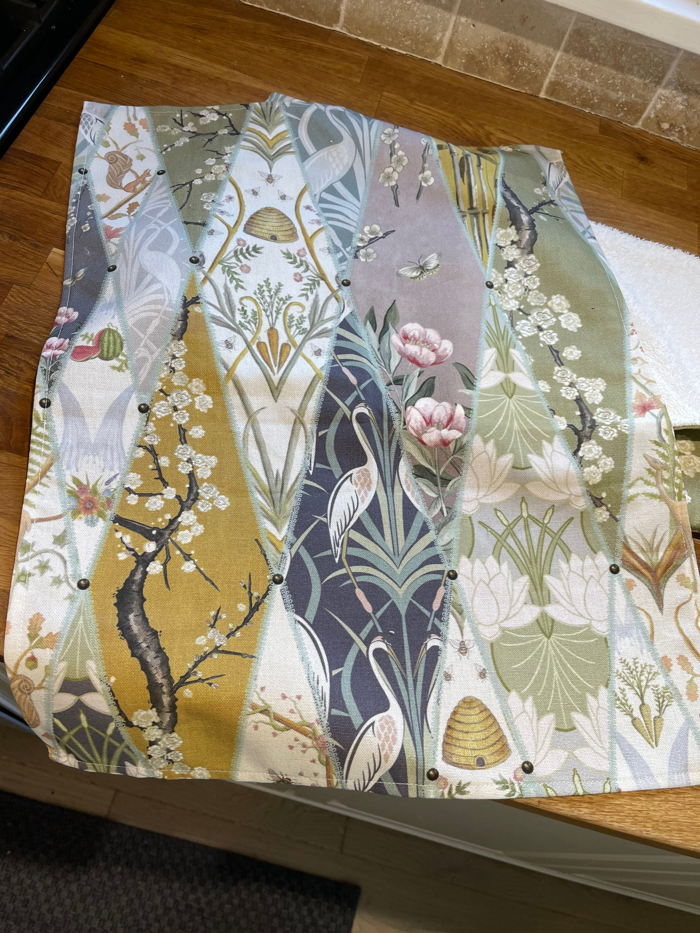 Angel Strawbridge Escape to the Chateau Wallpaper Cotton Tea Towel