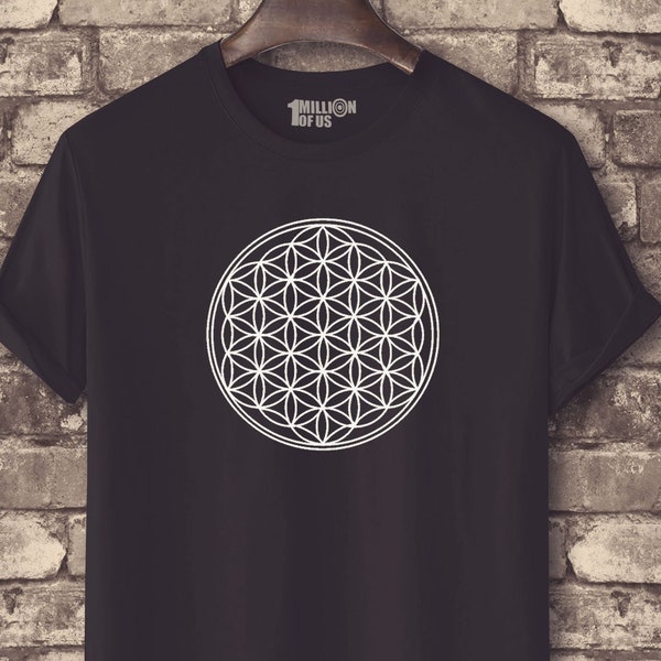 Mens or Ladies Ancient Flower of Life symbol T-Shirt sizes S-3XL or 6-18