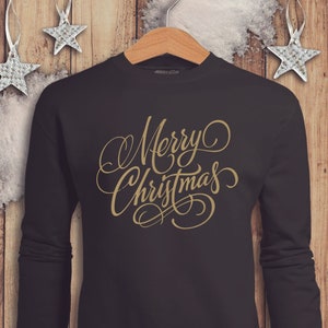 Mens / Ladies Unisex &#39;Merry Christmas&#39; Christmas Jumper Sweatshirt sizes XS-XXL