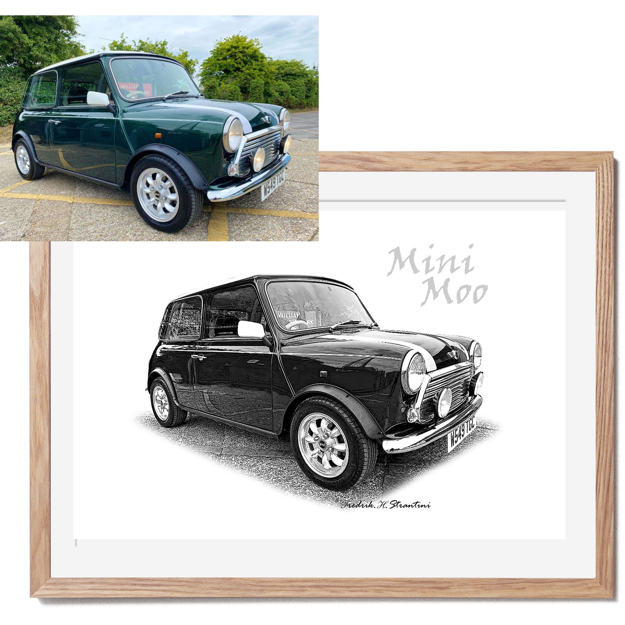 Car Portrait Digital Download File, Custom Car Lover Gift, Custom Car ...