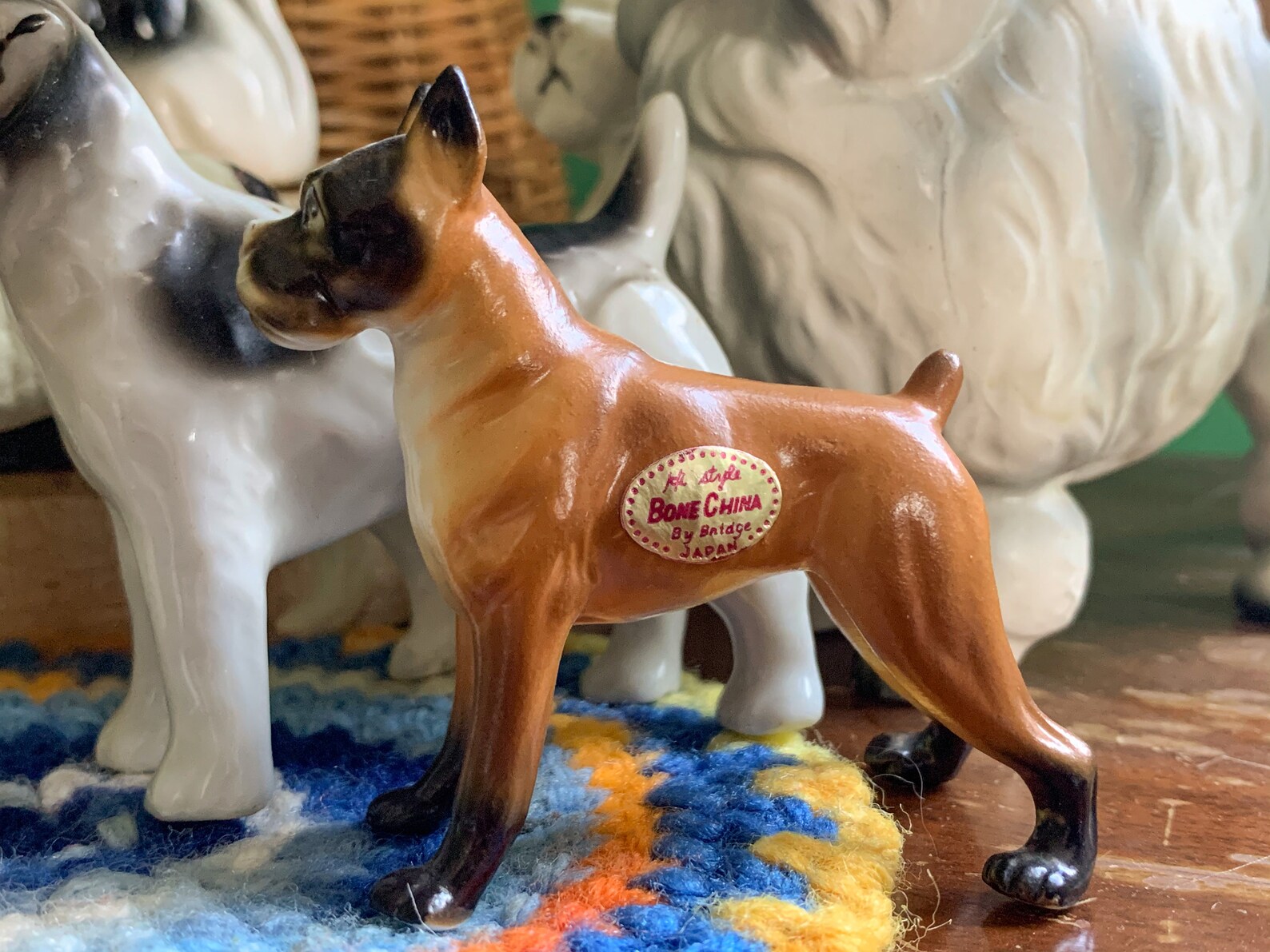 Figuras de perro vintage Woof Una cola meneando caja Etsy