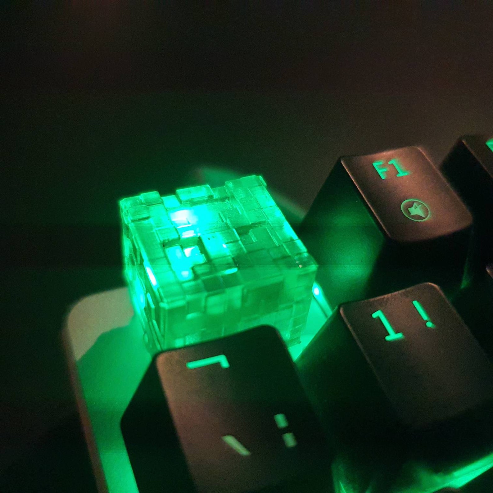 Minecraft Creeper Inspired Keycap Etsy
