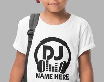 Personalisierte DJ Kopfhörer T-Shirt Benutzerdefinierte Musik Konzert Musikalische Geschenk Weihnachtsgeschenk