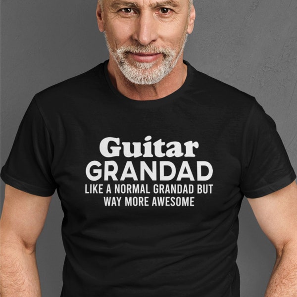 Guitar Grandad T-shirt, Guitar Grandpa Chords Shirt, Gift for Grandad, Guitarist Shirt, Granda Present, Guitar Player Christmas Tshirt