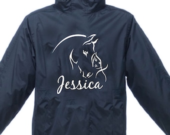 Personalised Horse Riding Jacket Cob Hugging Waterproof Equestrian Christmas Gift Coat