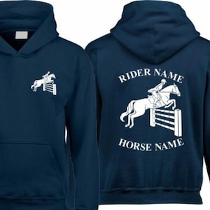 Personalised Horse Hoodie Equestrian Rider Racing Lover Gift Cob Mounting Unisex Hoody Men Women Children Jumper Christmas Gift Pullover Top