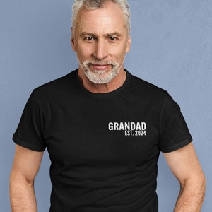 T-shirt grand-père personnalisé 2024 : cadeau d&#39;anniversaire pour grand-père