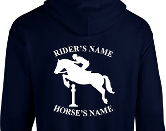 ladies girls equestrian showjumper horse pony hoodies 
