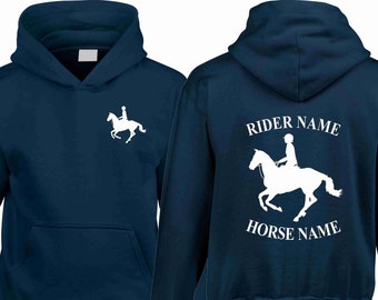 Personalised Horse Hoodie, Pony Cob Horses Stable Gift Boys Girls, Equestrian Rider, Jumping Horse, Unisex Gifts Jumpers Xmas Gift Tops