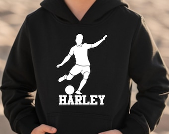 Personalised Football Player Hoodie Soccer Sports Christmas Gift Jumper