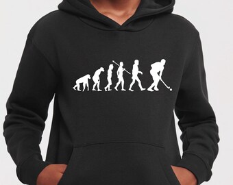 Evolution Hoodie Hockey Player Sports Evolve Xmas Present Jumper Top