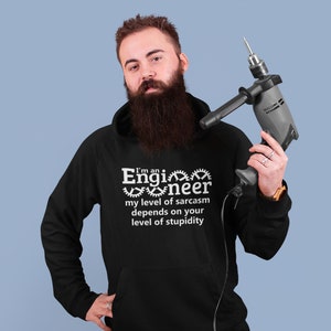 Ingenieurshoodie: grappig technicuscadeau - unisex unisex trui met capuchon